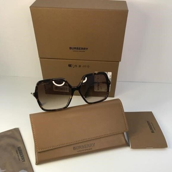 💯 - New Authentic Burberry Brown Gradient Square Ladies Sunglasses BE4324 - Picture 12 of 14
